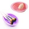Katlanabilir Silikon Makyaj Fırça Temizleme Matı Makyaj Aleti Yıkama Pedi Kurutma Standı