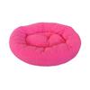 Kedi Köpek Yatağı  - Yuvarlak Polar Kumaş Simit Yatak (Pembe)