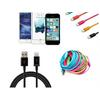 Renkli iPhone 5 5S 6 6S USB Data Kablosu - Siyah