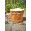 Saksı - Dekoratif Dev Boy Beton Saksı Ahşap Ve Jüt İp Dekorlu