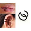 Siyah Kaplama Sıkıştırmalı Deliksiz Kulak Burun Dudak İçin 316L Çelik