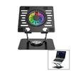 ADDİSON AD-RC36 KATLANABİLİR LAPTOP STAND METAL & SOĞUTUCU FAN RGB IŞIKLI ( 360° DÖNEBİLEN FAN )( 2 USB SOKET )*10