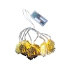 ALASKA COMPANY SDR-2 ( RAMAZAN KANDİLİ MODEL=10PCS ) ( GOLD METAL ) ( PİLLİ ) DEKORATİF RAMAZAN LED IŞIK & LAMBA ( 2MT KABLO )*100