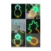 Ananas Model Neon Led Işıklı Masa Lambası Dekoratif Aydınlatma Gece Lambası