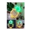 Ananas Model Neon Led Işıklı Masa Lambası Dekoratif Aydınlatma Gece Lambası