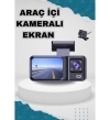 Araç Kamerası - 3 Kameralı Wifi Ön , İç ve Arka Full HD DVR Araç İçi Ekranlı Kamera