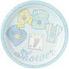 Baby Shower Yazılı Mavi Renk Erkek Parti Tabağı 8 Adet