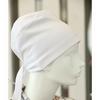 Bağlamalı Tesettür Bone - Bağlamalı Bandana Beyaz 5 Adet