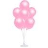 Balon Standı ve 10 Adet Sedefli Metalik Pembe Balon Seti
