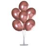 Balon Standı ve 7 Adet Pembe Renk Krom Balon Seti