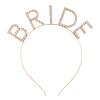 Bekarlığa Veda Mega Boy Kristal Taşlı Rose Gold Bride Taç Gelin Tacı 20X21 cm