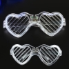 Beyaz LED Işıklı Kalp Gözlük – 3 Modlu Parti & Glow Gözlüğü