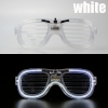 Beyaz Led Işıklı Parti Gözlüğü - Neon Glow Şerit Gözlük 3 Modlu