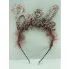 Bride Yazılı Alyanslı Rose Renk Metal Parti Tacı