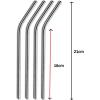 Çelik Pipet Paslanmaz Çelik Metal Meşrubat Pipeti Ve Pipet Temizleme Fırçası Seti 5 Parça