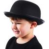 Charlie Chaplin Stil Çocuk Şapkası – Siyah Melon Parti Şapkası