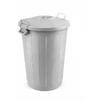 Çöp Kovası 70 Lt Plastik Çöp Kovası Kapaklı Büyük Boy Çöp Bidonu Dayanıklı Çöp Kovası - Gri