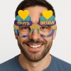 Cupcake Temalı Doğum Günü Renkli Karton Happy Birthday Gözlüğü 6 Adet