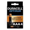 Duracell Optimum Alkalin AAA İnce Kalem Pil 4'Lü Paket