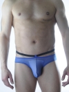 Erkek Mavi Tül Fantezi Slip İç Çamaşırı