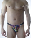 Erkek Renkli Desenli Brazillian Slip