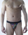 Erkek Renkli Desenli Jockstrap İç Giyim