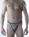 Erkek Zar Desenli Metalli Tanga İç Giyim