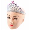 Fuşya Kalpli Gümüş Renk Kraliçe Tacı Prenses Tacı