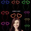 Glow Karanlıkta Yanan Fosforlu Kalp Taç 12 Adet
