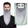 Gri Renk Lastikli Uzun Takma Sakal 40 cm