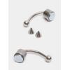 Gümüş Mıknatıslı Fake Burun Piercing -Top Ve Ok Uçlu Paslanmaz Septum Deliksiz Pirsing