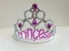Gümüş Renk Prenses Yazılı Parti Tacı 60 cm