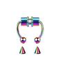 Hologram Mıknatıslı Fake Burun Piercing -Top Ve Ok Uçlu Paslanmaz Septum Deliksiz Pirsing