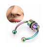 Hologram Mıknatıslı Fake Burun Piercing -Top Ve Ok Uçlu Paslanmaz Septum Deliksiz Pirsing