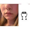 Hologram Mıknatıslı Fake Burun Piercing -Top Ve Ok Uçlu Paslanmaz Septum Deliksiz Pirsing