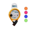 İBİCO İ18-054 ( ANAHTARLI ) ( AÇ-KAPA KİLİT KAPAKLI ) ( PLASTİK KAFA ) BİSİKLET KİLİT ( ÇELİK TEL ) ( RENKLİ KILIF ) ( 12MMX80CM )*120