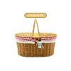 İBİCO İ22-335 ( OVAL ) ( HASIR ) ( PİKNİK SEPETİ ) ( DEKORATİF ÇOK AMAÇLI SEPET ) ( KOLA TAK KULP ) ( ÇİFT KAPAK ) ( 41X26X18CM )*12=K