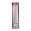 İnci Beyaz Simli Pasta Mumu 6 Adet 16 cm