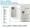 iPhone 17 Pro Max Full Body Arka Mat Yüzey Koruma Kaplama Çizilmez, Leke Tutmaz, İnce ve Tam Uyumlu
