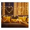 Kalpli Perde LED Işıklar, Sevgililer Günü Romantik LED Aydınlatma