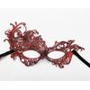 Kırmızı Renk Dantel Örgü İşlemeli Parti Maskesi Model 1