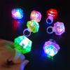 Kristal Tasarımlı Led Glow Işıklı 3 Modlu Gümüş Yüzük 3.5 x 5 cm
