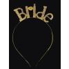Kristal Taşlı Bride Tacı Gold Renk 18x13 cm