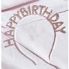Kristal Taşlı Happy Birthday Doğum Günü Tacı Rose Gold 16x17 cm