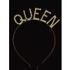 Kristal Taşlı Queen Tacı Kraliçe Tacı Altın Gold Renk 12x17 cm