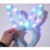 Led Işıklı Peluş Pofuduk Renkli Tavşan Kulak Taç 6 Renk 6 Adet