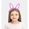 Led Işıklı Peluş Pofuduk Tavşan Kulak Tavşan Taç Lila 17X23 cm