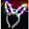 Led Işıklı Peluş Pofuduk Tavşan Kulak Tavşan Taç Beyaz 17X23 cm