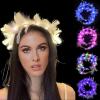 Led Işıklı Rengarenk Yanan 3 Fonksiyonlu Otrişli Parti Tacı Mavi Renk 12x12 cm