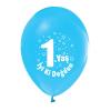 Mavi Renk Üzeri Beyaz Baskılı 1 Yaş İyiki Doğdun Balon 100 Adet